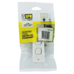 HPM Excel 10A Switch Architrave 2 Gang White