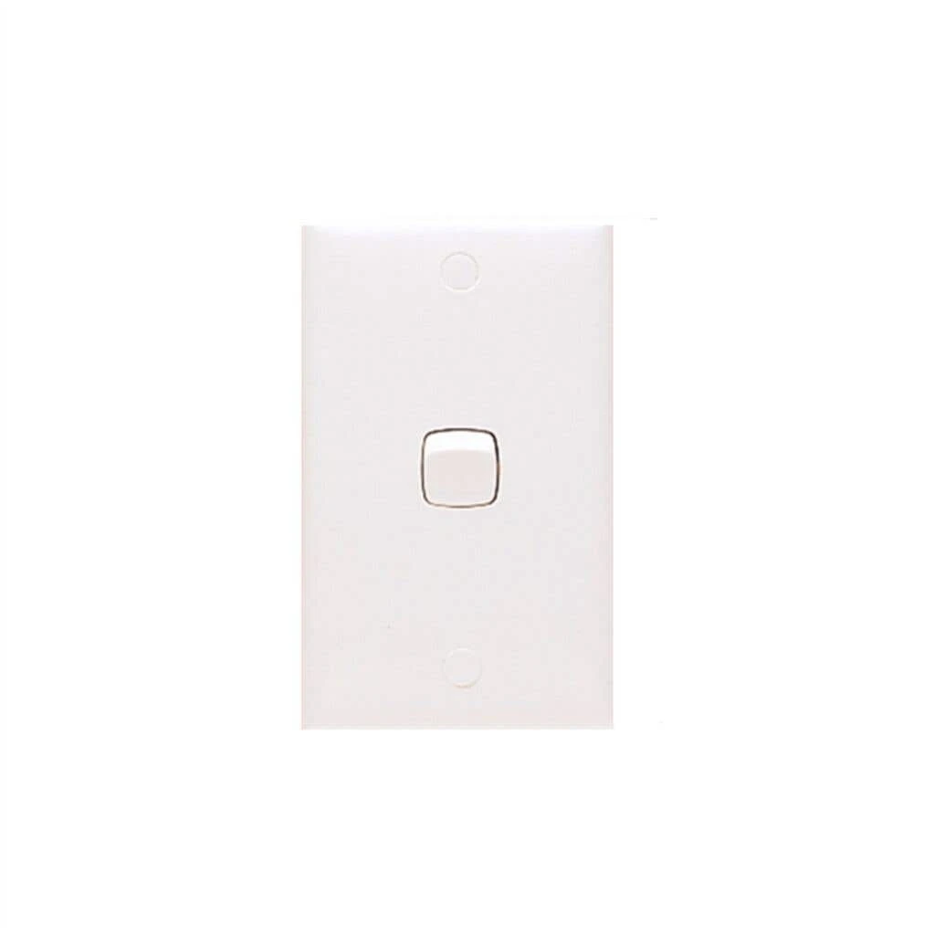 HPM Gang Wall Switch White 10AMP 1 HPM Gang Wall Switch White 10AMP