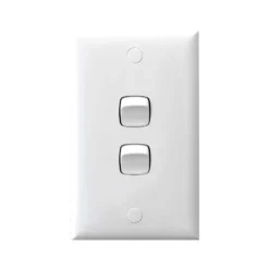 HPM Switch Wall 2 Gang 10A White