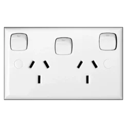 HPM Double Powerpoint Excel With Extra Switch White