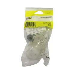 HPM 10AMP Electrical Extension Cord Socket End Clear