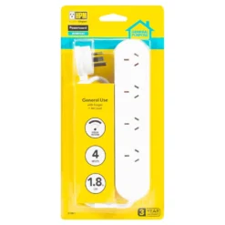 HPM General Purpose 4 Outlet Powerboard White -Home Lighting 1898683 3