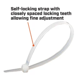 Crescent Natural Cable Ties 100 X 2.5mm - 25 Pack -Home Lighting 2257855 4 1