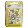 HPM Electrical Cable Clip Flat White - 20 Pack