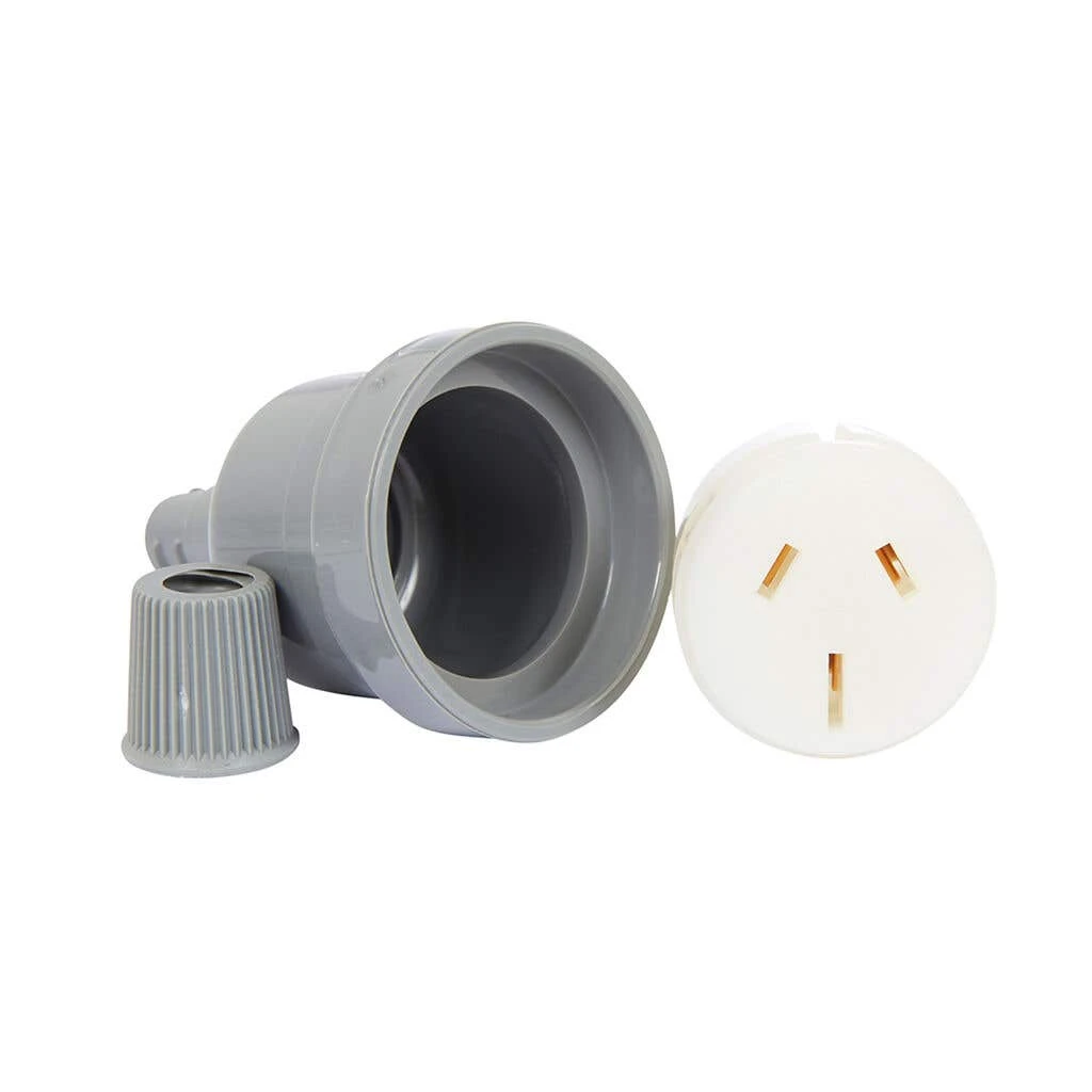 HPM Electrical Extension Cord Socket End 15A Grey 1 HPM Electrical Extension Cord Socket End 15A Grey