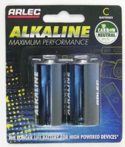 Arlec 1.5V C Alkaline Battery - 2 Pack
