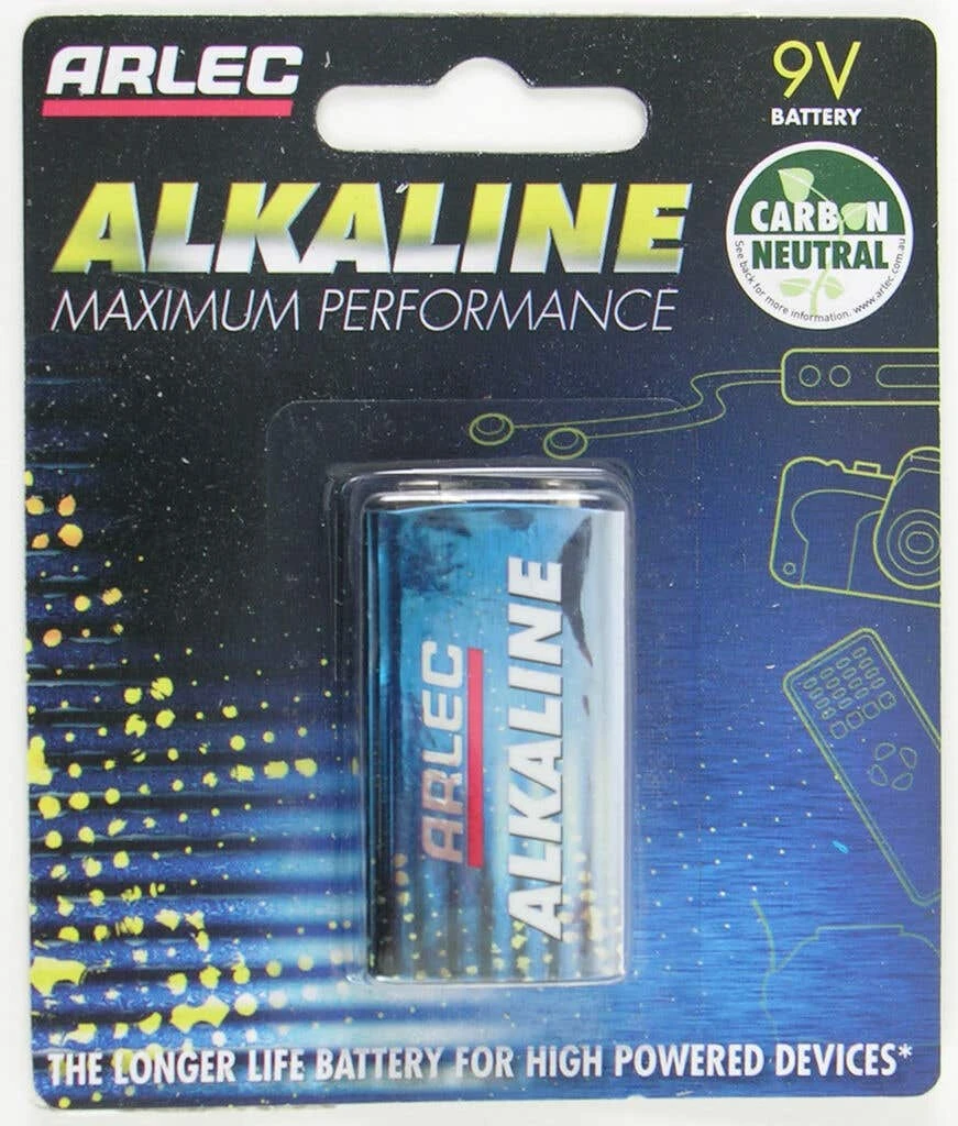 Arlec 9V Alkaline Battery 1 Arlec 9V Alkaline Battery