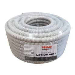 Tripac Corrugated Conduit Medium Duty Grey 20mm X 10m