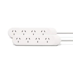 HPM Standard 4 Outlet Powerboard - 2 Pack