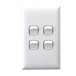 HPM 4 Gang Wall Switch White