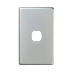 HPM Excel Single Light Switch Coverplate Matt Silver