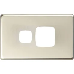 HPM Excel Single Powerpoint Coverplate Matt Silver
