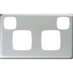 HPM Excel Double Powerpoint Coverplate Matt Silver