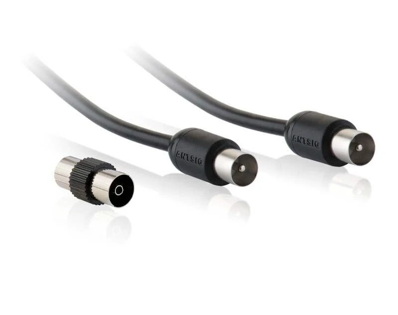 Antsig Coaxial Cable With PAL Female To Female Adaptor 10M 1 Antsig Coaxial Cable With PAL Female To Female Adaptor 10M