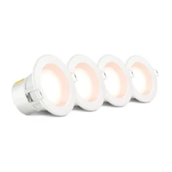 HPM Non Dimmable LED Downlight 240V 5W Warm White Plug 70mm - 4 Pack