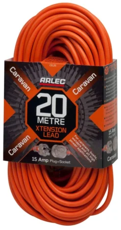 Arlec 15A 3 Core Caravan Extension Lead 20m 1.5mm2