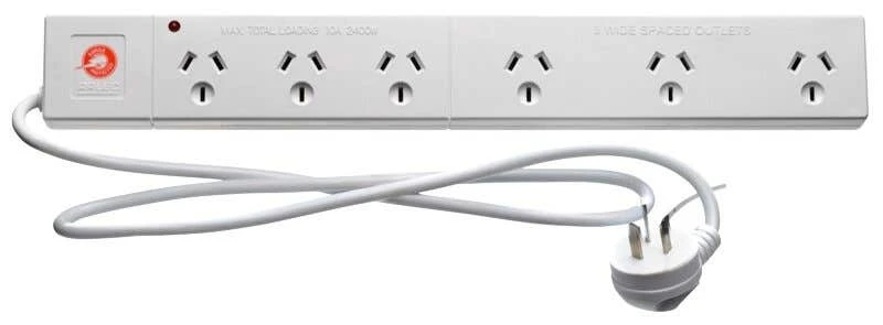 Arlec 6 Outlet Powerboard With Surge Protection 1 Arlec 6 Outlet Powerboard With Surge Protection