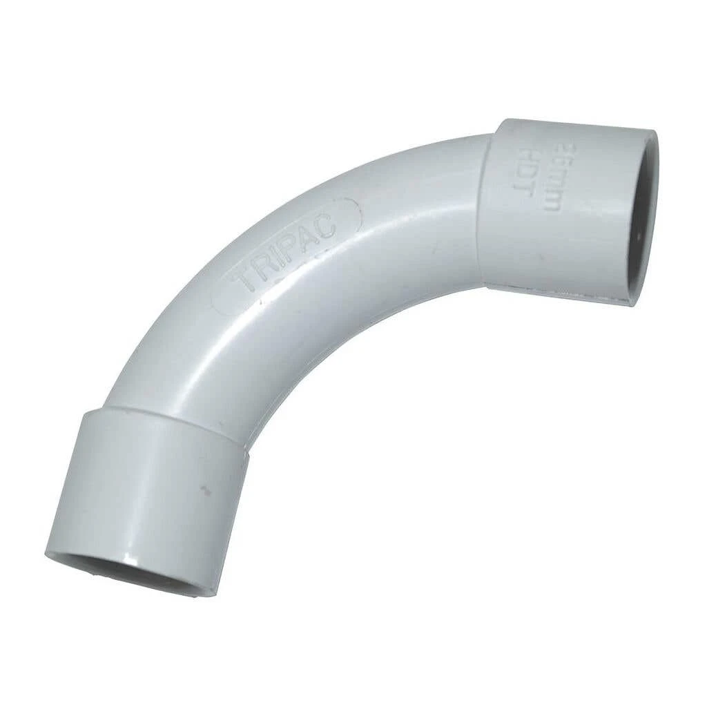Tripac Standard Bend White 25mm 1 Tripac Standard Bend White 25mm