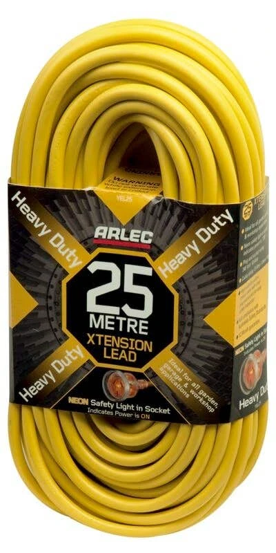 Arlec 10A 3 Core Heavy Duty Extension Lead 25m 1.0mm2 1 Arlec 10A 3 Core Heavy Duty Extension Lead 25m 1.0mm2
