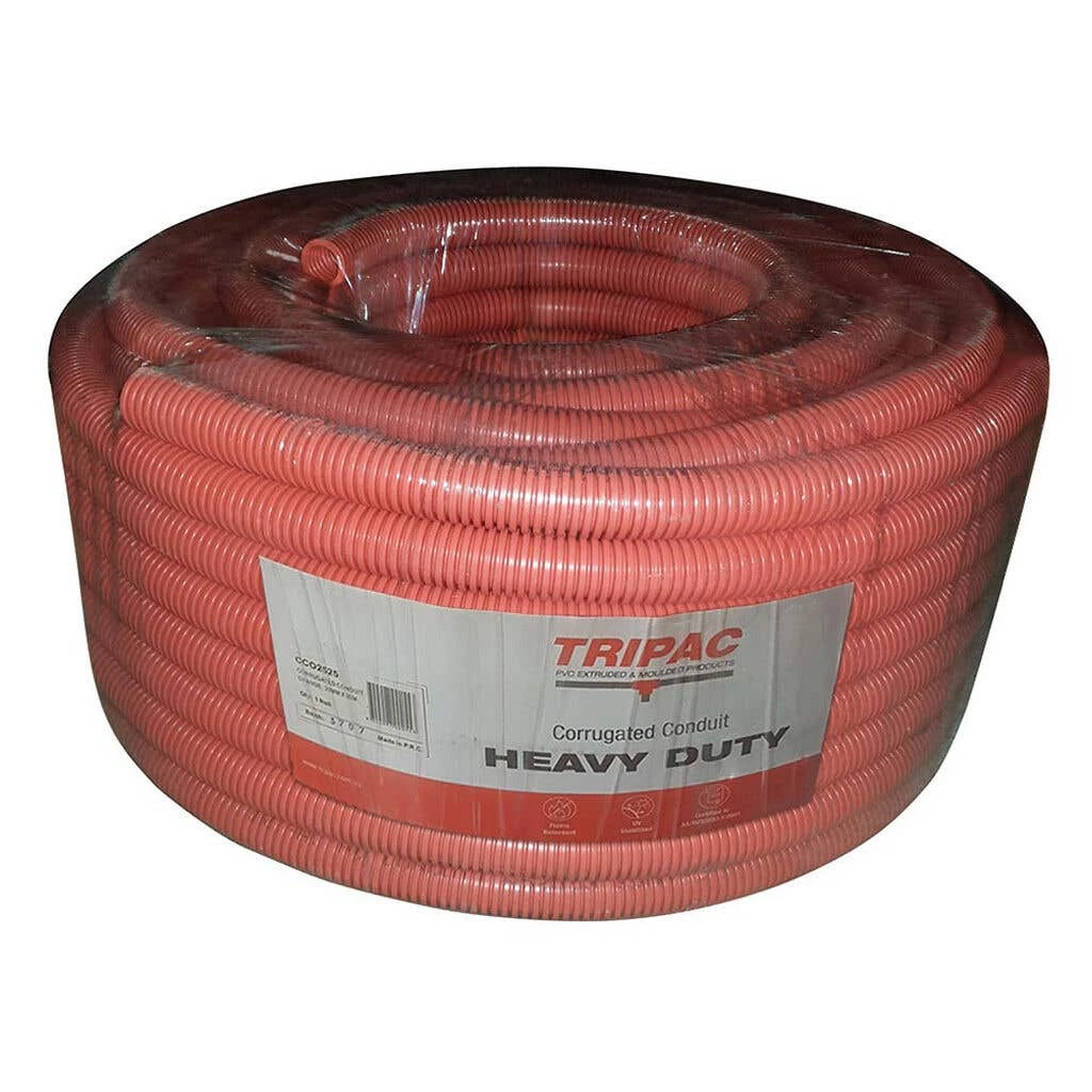 Tripac Corrugated Conduit Heavy Duty Orange 32mm X 10m 1 Tripac Corrugated Conduit Heavy Duty Orange 32mm X 10m