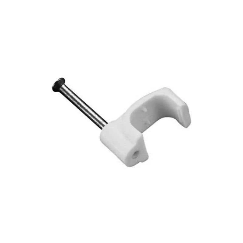 HPM Flat Cable Clips White 15mm - 100 Pack 1 HPM Flat Cable Clips White 15mm - 100 Pack