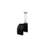 HPM Round Cable Clips Black 6mm - 20 Pack