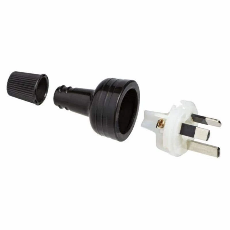 HPM PVC 10A 3 Pin Plug Top Black 1 HPM PVC 10A 3 Pin Plug Top Black