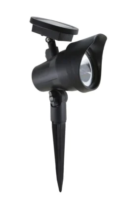 Mirabella Solar Black Spot Light With LED