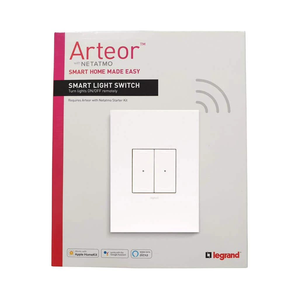 Legrand Arteor Smart Light Switch Vertical White 2 Legrand Arteor Smart Light Switch Vertical White - Image 2