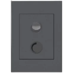 HPM VIVO 250VA 2 Wire Trailing Edge Rotary Dimmer Grey