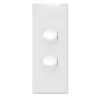 HPM VIVO 10Amp Architrave Switch 2 Gang White