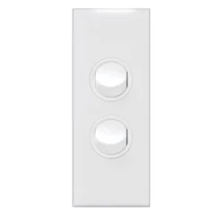 HPM VIVO 10Amp Architrave Switch 2 Gang White