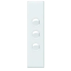 HPM VIVO 10Amp Architrave Switch 3 Gang White