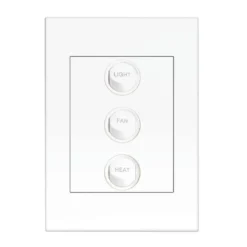 HPM VIVO 10Amp Instant Heat Controller Switch 3 Gang White