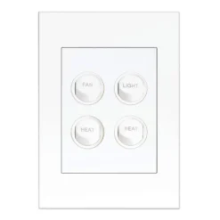 HPM VIVO 10Amp Instant Heat Controller Switch 4 Gang White