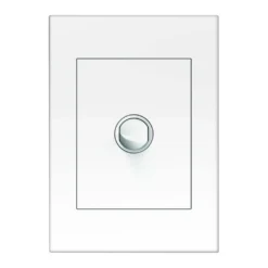 HPM VIVO 10Amp Vertical Rocker Switch Plate 1 Gang White - 10 Pack