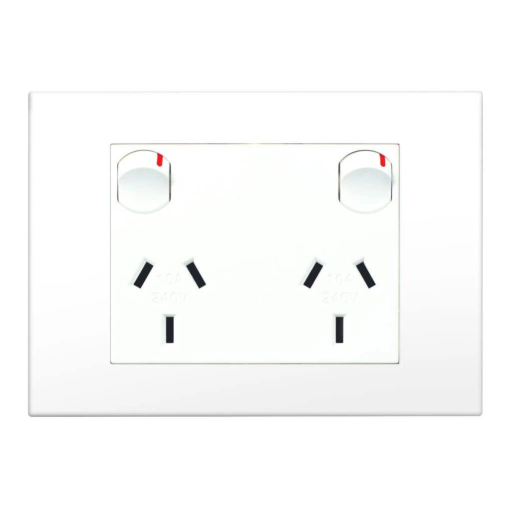 HPM VIVO 10A Horizontal Double Powerpoint White - 10 Pack 1 HPM VIVO 10A Horizontal Double Powerpoint White - 10 Pack