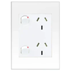 HPM VIVO 10Amp Vertical Double Powerpoint White