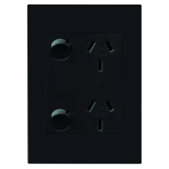 HPM VIVO 10Amp Vertical Double Powerpoint Grey