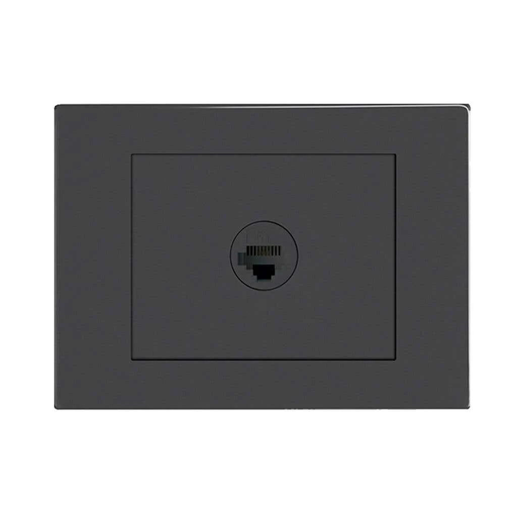 HPM VIVO Cat6 RJ45 Outlet Plate 1 Gang Grey 1 HPM VIVO Cat6 RJ45 Outlet Plate 1 Gang Grey