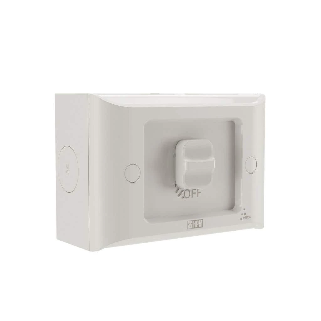 HPM Aqua Life Switch 1 Gang Surface Mount 16A IP66 Mist Grey 2 HPM Aqua Life Switch 1 Gang Surface Mount 16A IP66 Mist Grey - Image 2