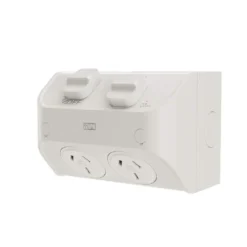HPM Aqua Life Double Powerpoint 10A IP53 Surface Mount White -Home Lighting 6240352 2 2