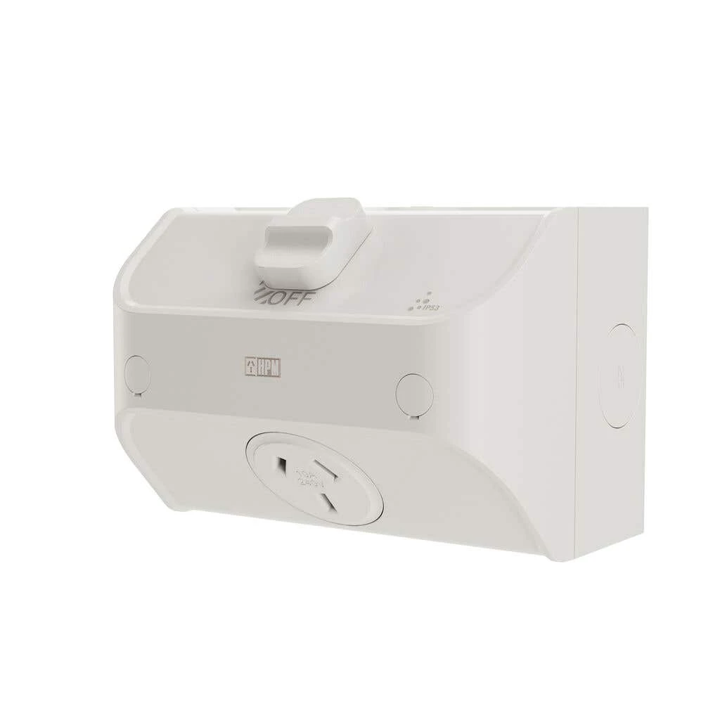 HPM Aqua Life Single Powerpoint 10A IP53 Surface Mount 2 HPM Aqua Life Single Powerpoint 10A IP53 Surface Mount - Image 2