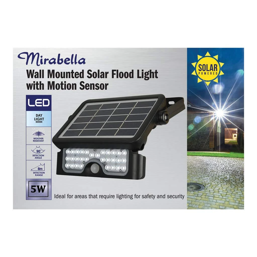 Mirabella 5W LED Solar Flood Light With Motion Sensor 2 Mirabella 5W LED Solar Flood Light With Motion Sensor - Image 2