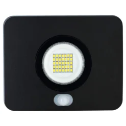 HPM LED Slim Floodlight With Sensor Black 15W