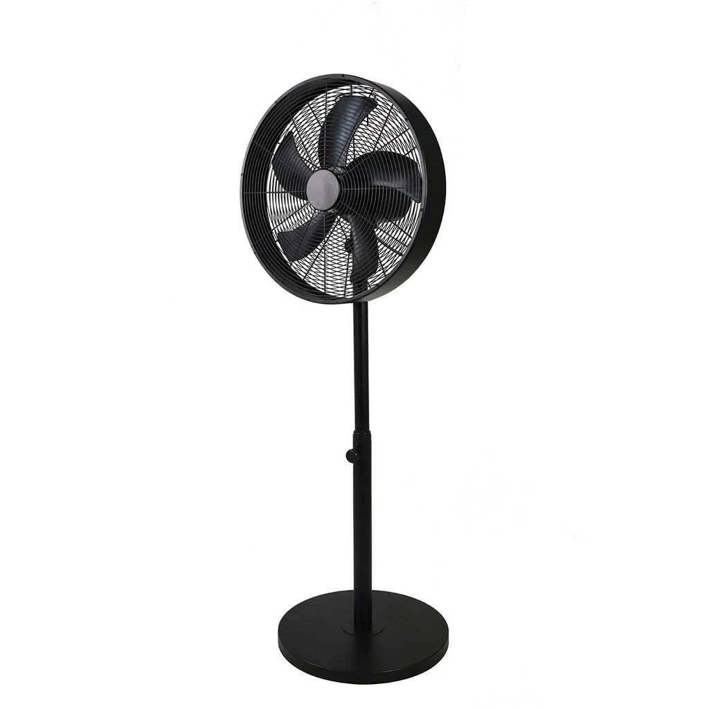 ROK 50W Drum Pedestal Fan Matt Black 400mm 1 ROK 50W Drum Pedestal Fan Matt Black 400mm