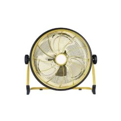 ROK Rechargeable Floor Fan Black Yellow 300mm