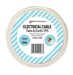 Prysmian Twin & Earth Cable TPS White 1.0mm X 10m