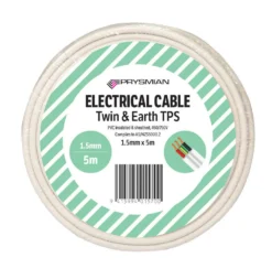 Prysmian Twin & Earth Cable TPS White 1.5mm X 5m