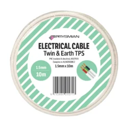 Prysmian Twin & Earth Cable TPS White 1.5mm X 10m